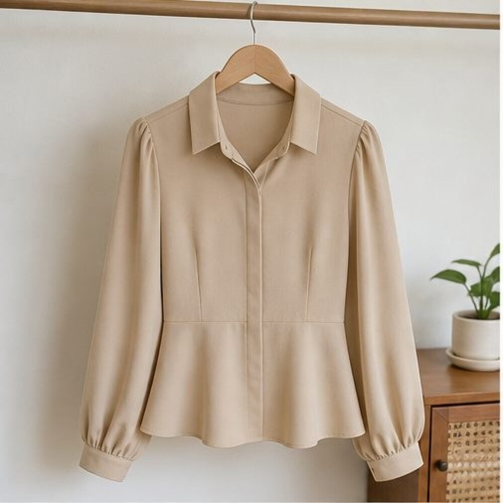 Sand Lace Trim Top